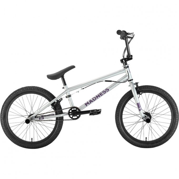 Велосипед STARK MADNESS BMX 3 (2022) серебристый/фиолетовый 4670094411042 Велосипед STARK MADNESS BMX 3 (2022) серебристый/фиолетовый 4670094411042