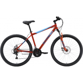 Велосипед STARK OUTPOST 27.1 D, рама 16", (2023) оранжевый/голубой/синий