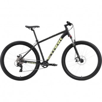 Велосипед STARK'24 HUNTER 29.2 D черный/зеленый неон 18"