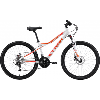 Велосипед STARK'24 SLASH 26.1 D белый/оранжевый/красный 14,5"