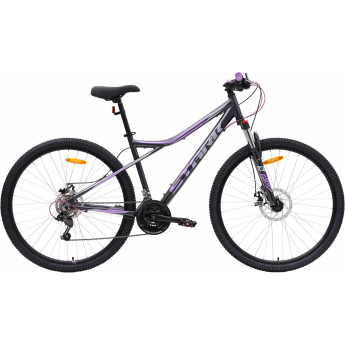 Велосипед STARK'24 SLASH 29.1 D черный металлик/сиреневый, серый 22"