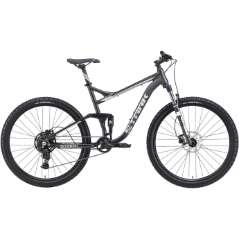 Велосипед STARK'24 TACTIC FS 29.4 HD серый матовый/серебристый металлик 22"